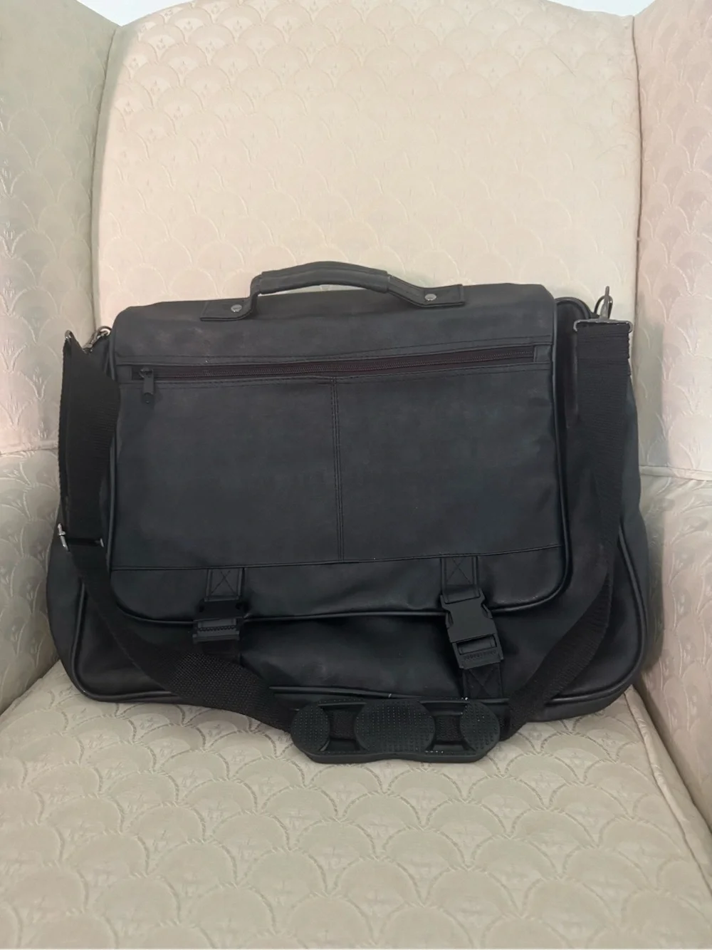 Black Men's faux Leather laptop Bag - Professional Briefcase